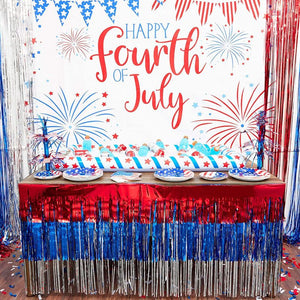Patriotic Photo Booth Backdrop for 4th of July Party (7 x 5 Feet)