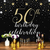 50th Birthday Photo Booth Party Backdrop (5 x 7 ft)