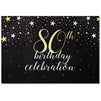 80th Birthday Photo Booth Party Backdrop (5 x 7 ft)