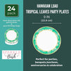 24 Pack of Tropical Palm Leaves Dinner Plates for Luau and Hawaiian Party (9 In)