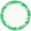 24 Pack of Tropical Palm Leaves Dinner Plates for Luau and Hawaiian Party (9 In)