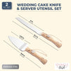 Rustic Wedding Cake Knife and Server Set (2 Pieces)