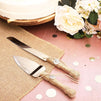 Rustic Wedding Cake Knife and Server Set (2 Pieces)