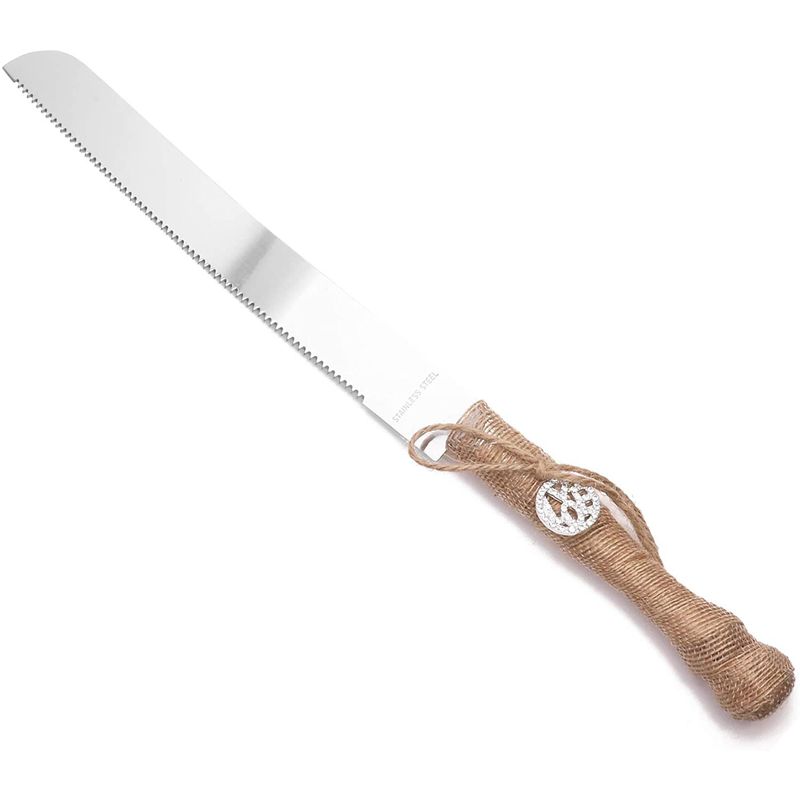 Rustic Wedding Cake Knife and Server Set (2 Pieces)