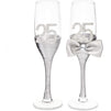 Silver 25th Anniversary Champagne Flutes (Set of 2)