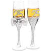 Silver 25th Anniversary Champagne Flutes (Set of 2)