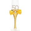 Gold 50th Anniversary Champagne Flutes (Set of 2)