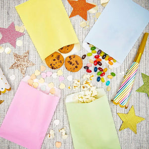 Pastel Party Favor Goodie Bags (5 x 7 in, 100 Pack)