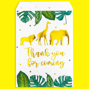 Safari Party Decorations, White Goodie Bags (5 x 7.5 In, 100 Pack)