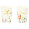 Oh Deer Dinnerware Set with Gold Foil for Baby Shower (Serves 24, 145 Pieces)