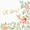 Oh Deer Dinnerware Set with Gold Foil for Baby Shower (Serves 24, 145 Pieces)