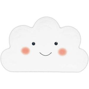 Cloud Party Plates for Baby Shower or Birthday Party (8 x 10 In, White, 48 Pk)