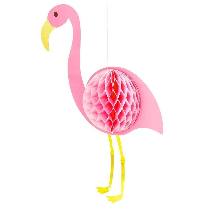 Honeycomb Centerpiece, Flamingo Bachelorette Party Supplies (4 Pack)