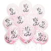 Pink Confetti, It's a Girl Balloons for Girls Baby Shower (12 Inches, Pink, 30-Pack)