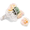 Jeweled Foam Floral Bouquet Holder for Weddings (3.2 x 7 in)
