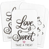 Love Is Sweet Wedding Party Favor Goodie Bags (5 x 7.5 in, 100 Pack)