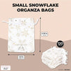 Organza Gift Bags for Christmas Party, Gold Snowflakes (3.5 x 4.75 in, 120 Pack)