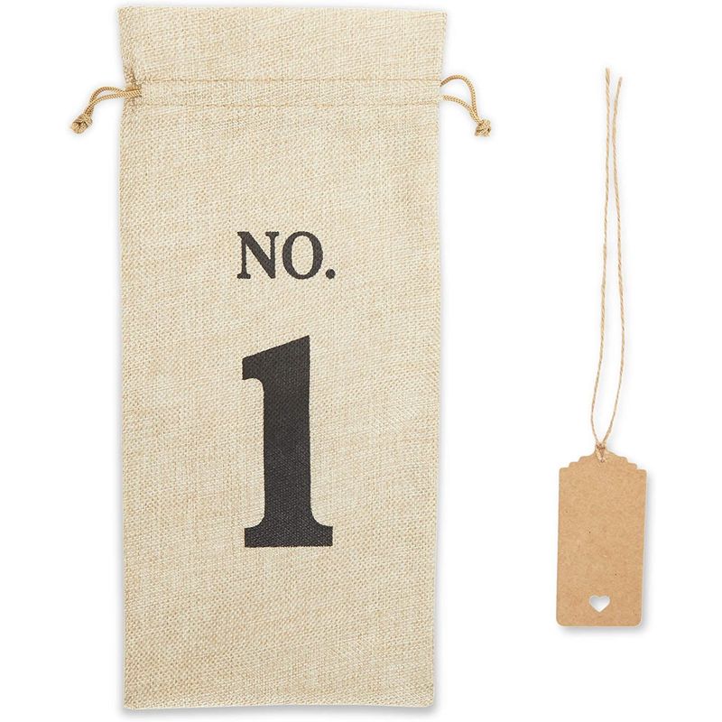Blind Wine Tasting Kit with Numbers 1-10 and Tags (6.25 x 14 In, 10 Pack)
