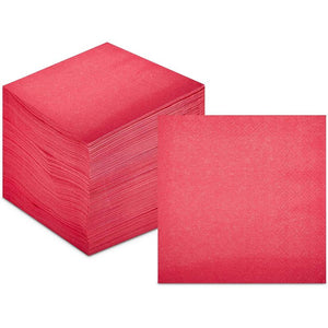 Coral Paper Cocktail Napkins, Pink Party Supplies (5 x 5 Inches, 200 Pack)
