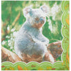 Koala Paper Napkins for Kid's Outback Safari Birthday Party Supplies (6.5 In, 150 Pack)
