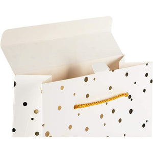 Wine Bottle Gift Bags with Gold Foil (7 x 15 x 3.25 In, 12-Pack)