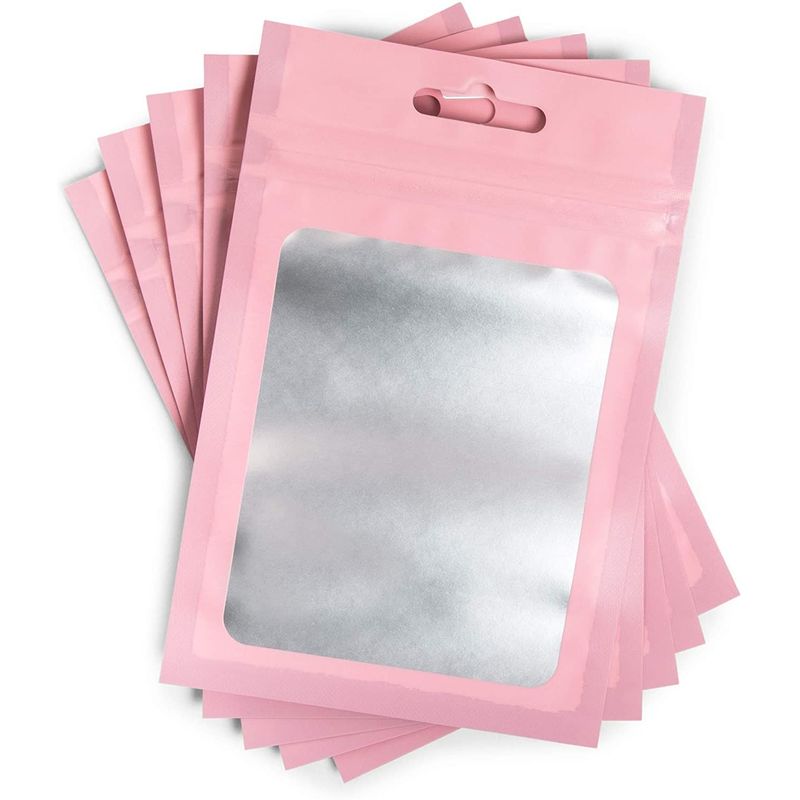 Pink Resealable Plastic Bags, Clear Storage Bag (4 x 6 in, 120 Pack) –  Sparkle and Bash