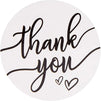 Polka Dot Goodie Bags, Thank You Stickers for Party Favors (White, 5.5 in, 250 Pack)
