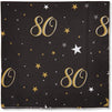 80th Birthday Paper Napkins (6.5 x 6.5 In, 100 Pack)