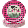 Buffalo Plaid It's a Girl Baby Shower Pack, Dinnerware (194 Pieces, Serves 24)