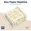 Bee Gender Reveal Party Supplies, Paper Napkins (5 x 5 In, 50 Pack)