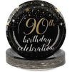 90th Birthday Party Pack, Dinnerware, Banner, Tablecloth (Serves 24, 99 Pieces)