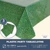 Grass Field Plastic Table Cloth for Sports Party (54 x 108 in, 3 Pack)