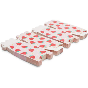 Strawberry Birthday Party Favor Treat Boxes (Pink, 3.5 x 2.75 in, 36 Pack)