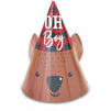 Buffalo Plaid Oh Boy Party Hats for Baby Showers (4.75 x 7 in, 24 Pack)
