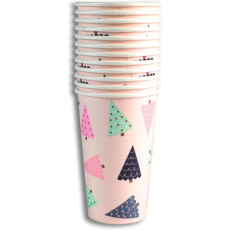 Paper Insulated Coffee Cups with Lids and Sleeves (16 oz, Blush Pink, –  Sparkle and Bash