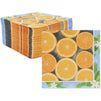 Orange Paper Napkins, Citrus Fruit Summer Party Decorations (6.5 In, 150 Pack)