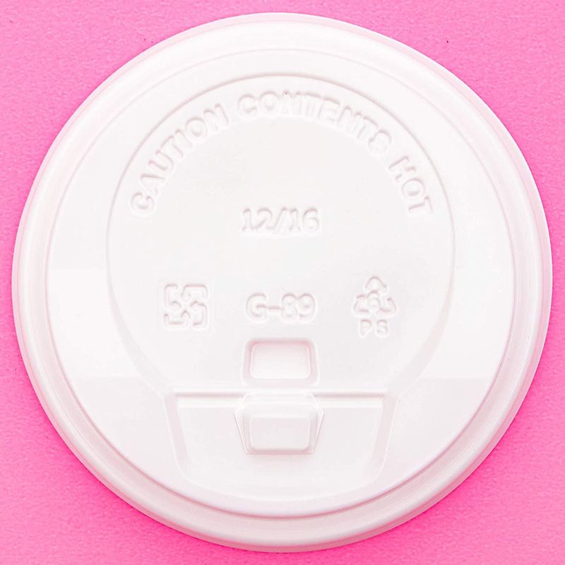 Paper Insulated Coffee Cups with Lids and Sleeves (16 oz, Blush Pink, 48 Pack)