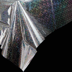 Iridescent Plastic Table Covers, Silver Holographic Foil (54 x 108 in, 3 Pack)