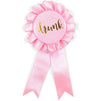 Sparkle and Bash Pink Bachelorette Ribbon Pins for Bridal Party Favors (12 Pack)