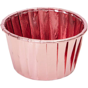 Rose Gold Cupcake Liners, Foil Baking Cups (2.75 x 1.5 In, 100 Pack)