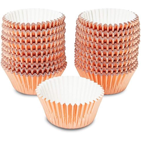 rose gold aluminum foil cupcake liners