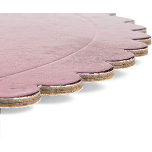 Rose Gold Foil Cake Boards, Scalloped Dessert Base (10 Inches, 12 Pack)