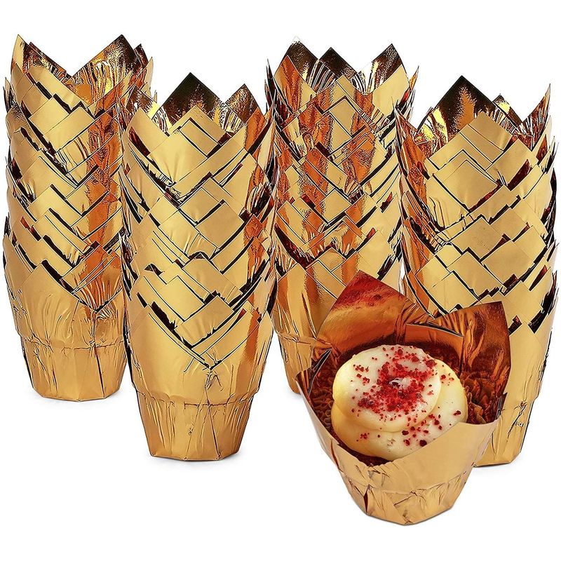 STANDARD Foil Cupcake Liners / Baking Cups – 500 ct sleeve – BIRCH TREE  BARK – Cake Connection