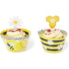 Bee Cupcake Toppers and Wrappers, Gender Reveal Party Supplies (104 Pieces)