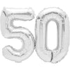 50th Birthday Party Foil Balloons, Hello 50, Champagne Glass (4 Pieces)