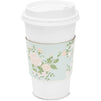 Floral Paper Coffee Cup Sleeves in 4 Colors (3 Inches, 100-Pack)