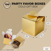 Gold Foil Party Favor Gift Boxes (2.5 x 2.5 x 2.5 Inches, 100 Pack)