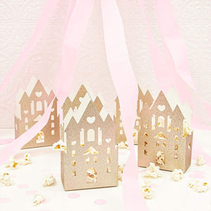 Princess Party Supplies, Gold Favor Boxes (16 Pack)