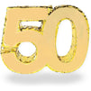 Gold Foil Pinata for 50th Birthday Party (16.5 x 13 In)