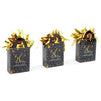 50th Birthday Party Balloon Weights, Black and Gold Decorations (6 oz, 6 Pack)